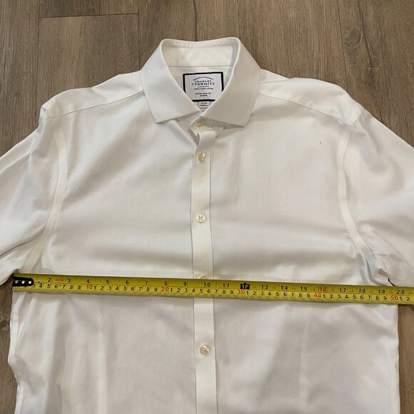 Charles Tyrwhitt Non-Iron Extra Slim Fit Dress Shirt – White – 16/33 - Picture 7 of 8